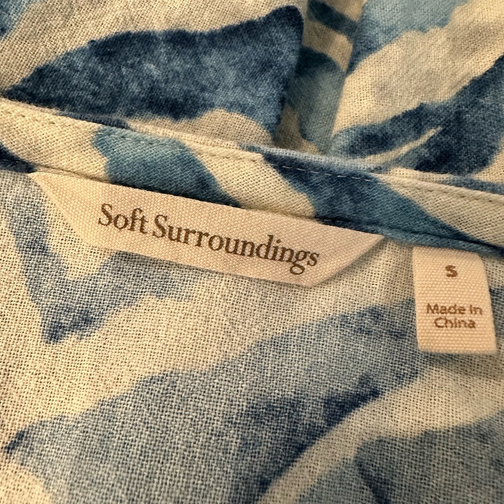 Soft Surroundings Blue and White Dress - Picture 3 of 4